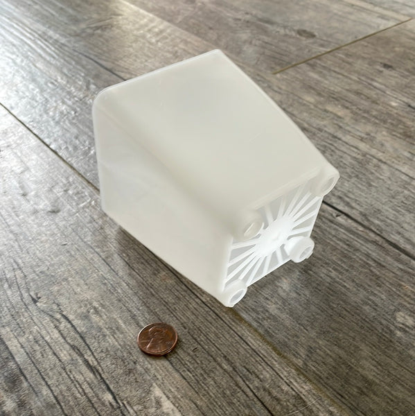 3.25” square clear orchid pot