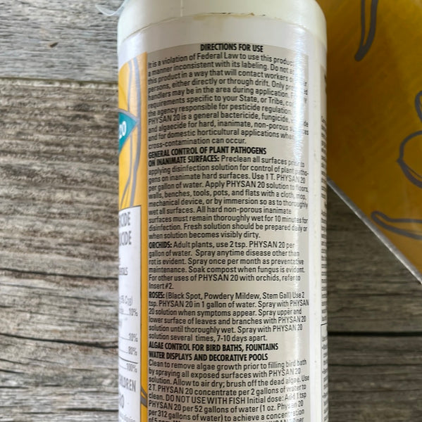 Physan 20 disinfectant - 16 oz.