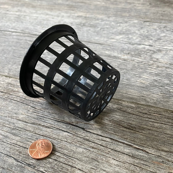 2.75" round black net cup