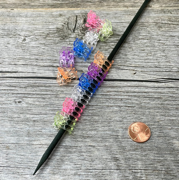 Flower plant clips - multi-colored - 12 pack