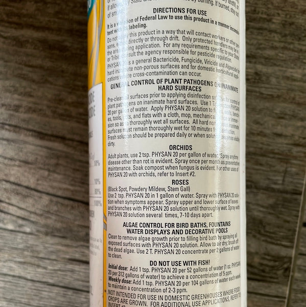 Physan 20 disinfectant - 8 oz.