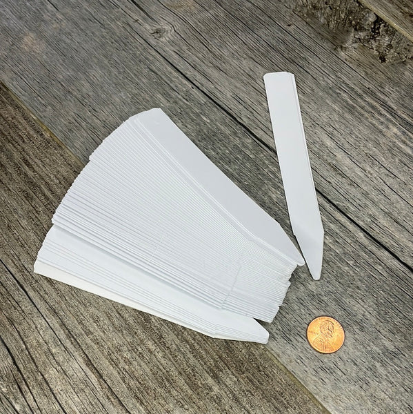 5" x 5/8" plant labels - white vinyl (25 pack)