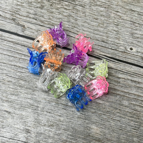 Flower plant clips - multi-colored - 12 pack
