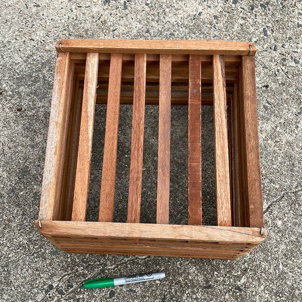 10" wooden slatted vanda baskets