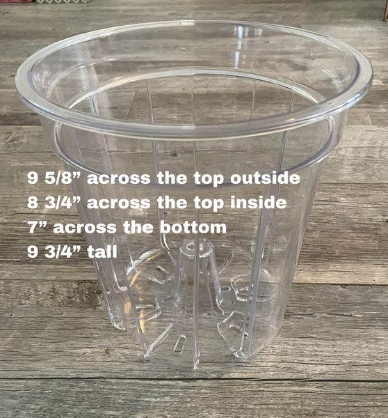 9.6” round high transparency pot with cone *NEW*