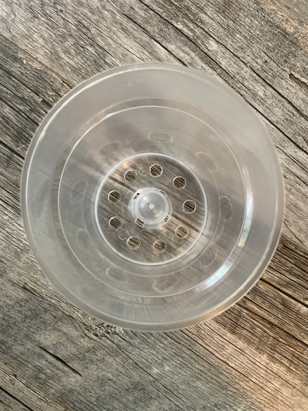 4.5" round clear orchid pot