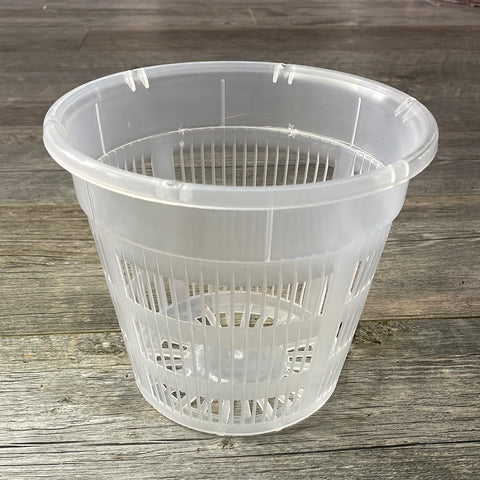 7.5" round clear mesh orchid pot *NEW*