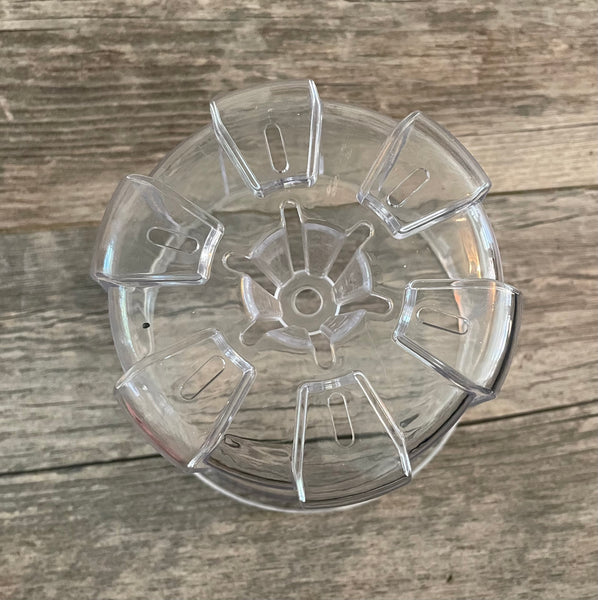 6.5” round high transparency pot with cone *NEW*