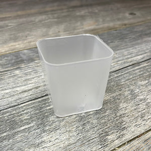 2 1/8” clear square seedling pot