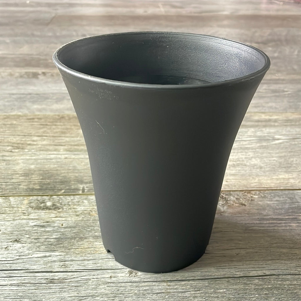 large black plastic plant pots 5.25” round black plastic flared succulent & bonsai pot – QuarterAcreOrchids