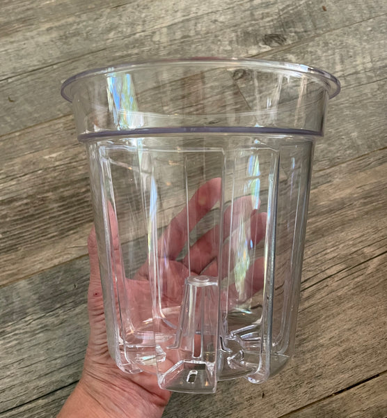 6.5” round high transparency pot with cone *NEW*