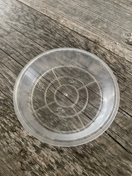 3” clear plastic pot saucer *NEW*