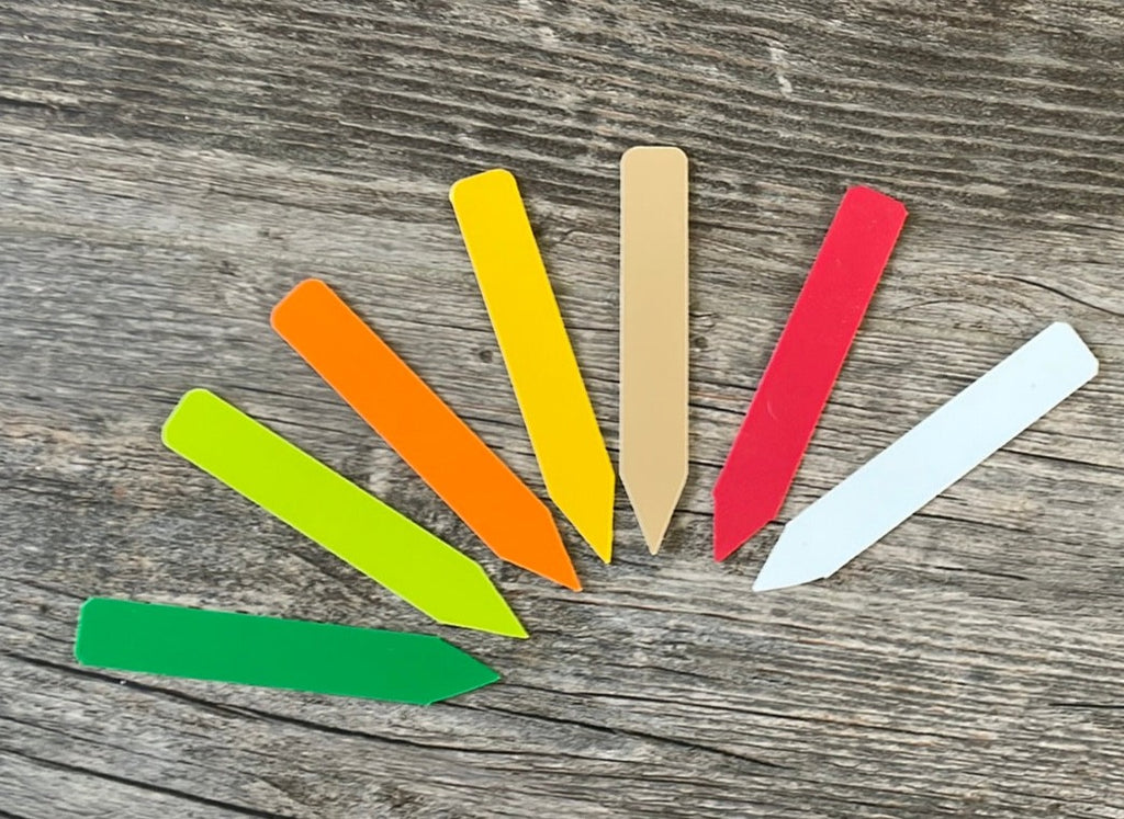 plastic plant label stakes 4" x 5/8" plant labels (25 pack) – QuarterAcreOrchids