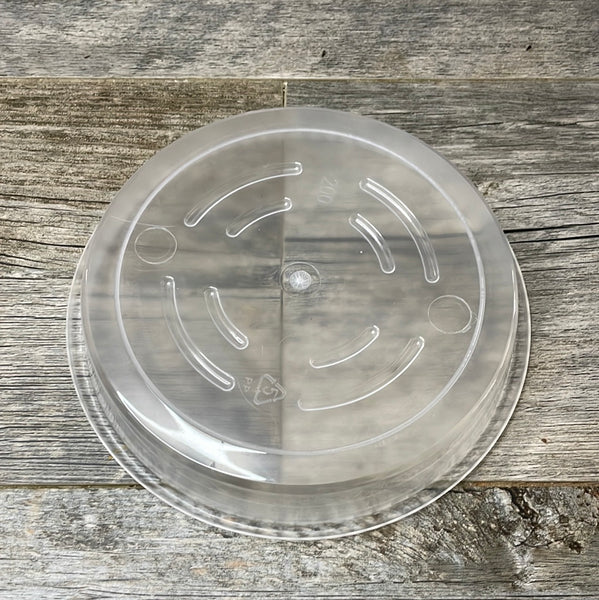 6.5” clear plastic plant pot saucer