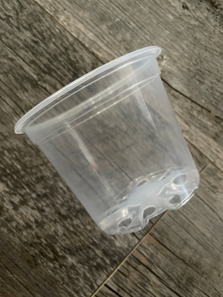 4” clear round economy pot *NEW*