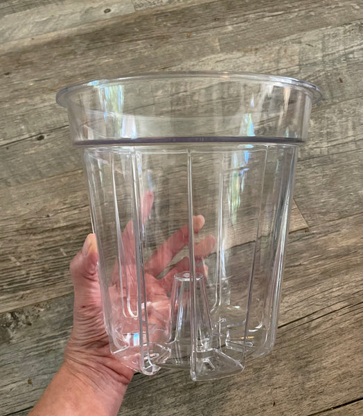 8” round high transparency pot with cone *NEW*