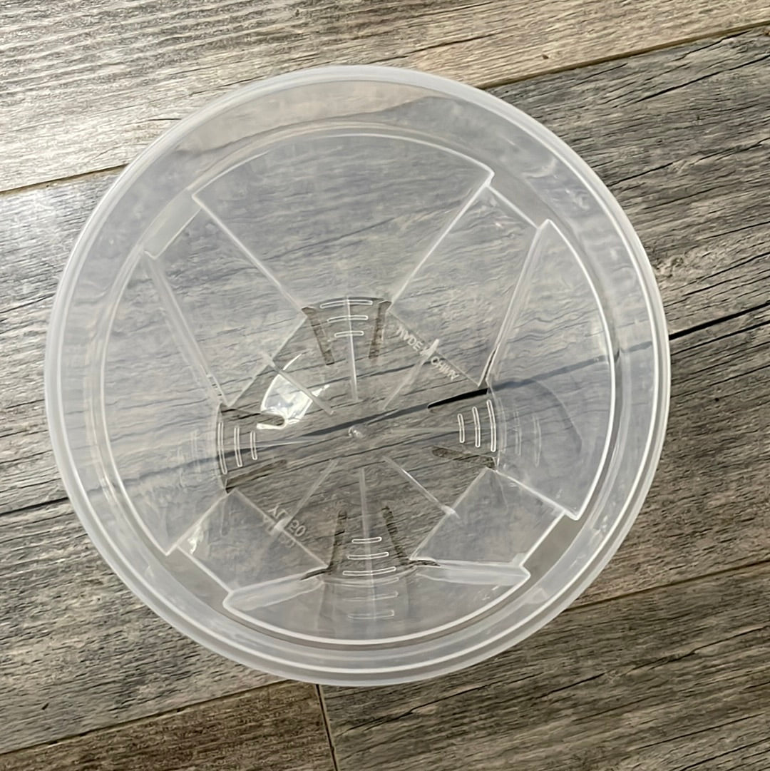 5.9” high transparency clear round orchid pot – QuarterAcreOrchids