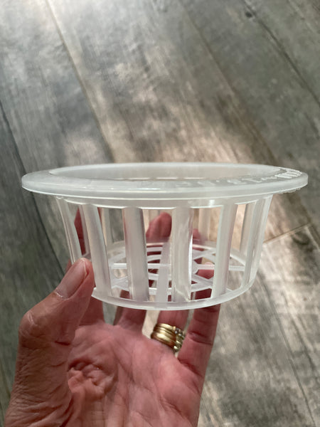 5.5" clear plastic orchid basket