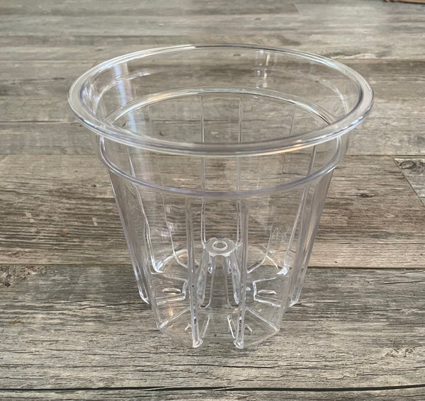 6.5” round high transparency pot with cone *NEW*