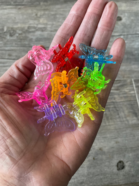 Butterfly plant clips- *NEW COLORS* - old style - 16 pack