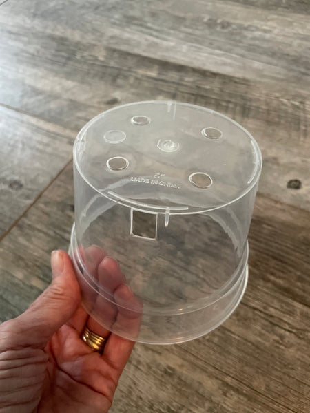 5" super clear round azalea pot *NEW*