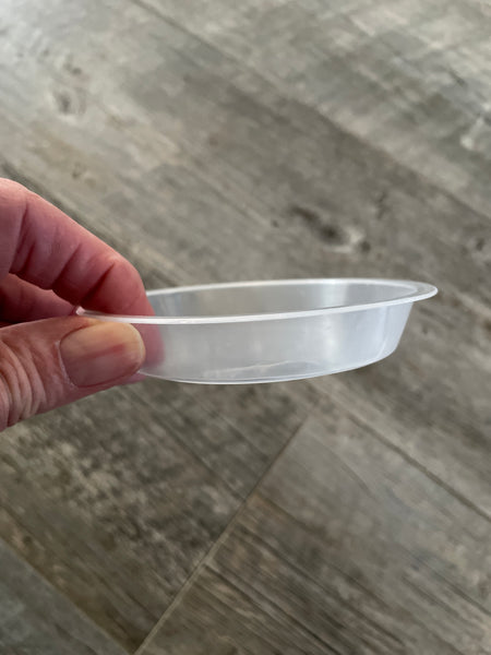 3” clear plastic pot saucer *NEW*