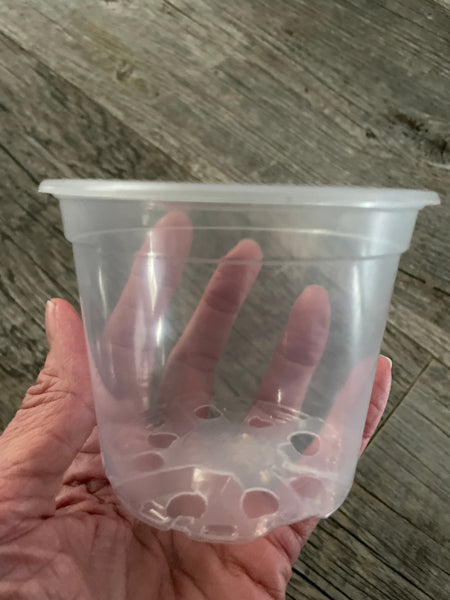 4” clear round economy pot *NEW*