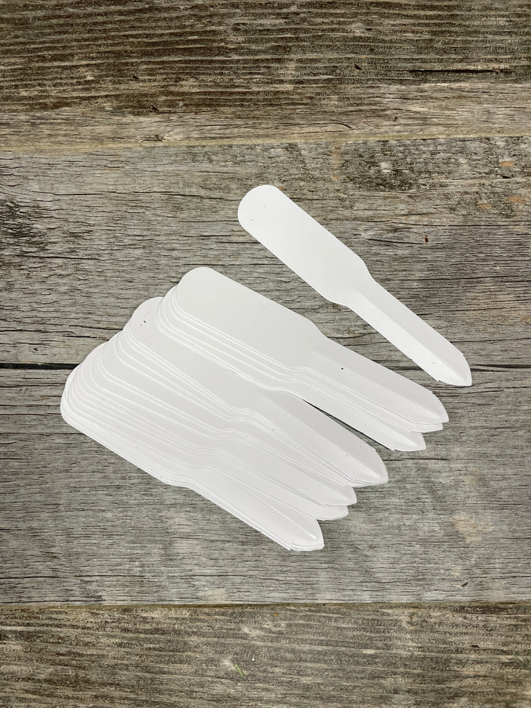 white plastic plant labels 5" x 1" plant labels