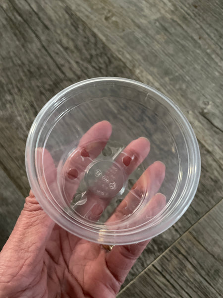 3” clear round economy pot *NEW*