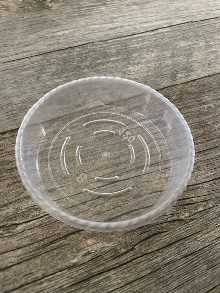 3.75” clear plastic pot saucer