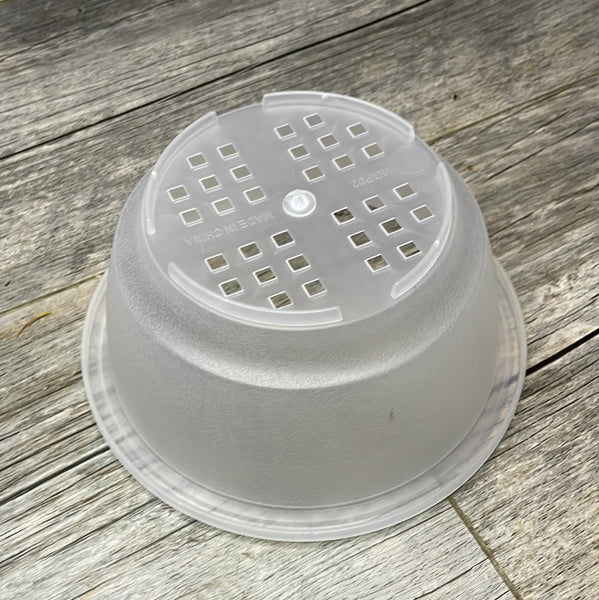 5.5" clear textured shallow bulb pan