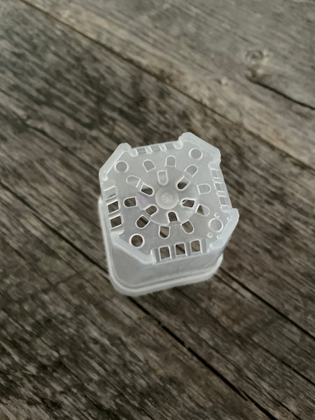 1.5” square clear seedling pot