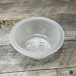 shallow planter plastic 4" clear textured shallow bulb pan – QuarterAcreOrchids