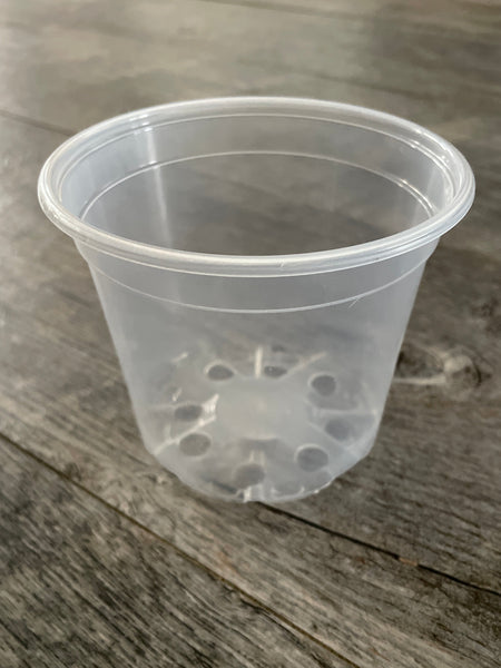 4” clear round economy pot *NEW*