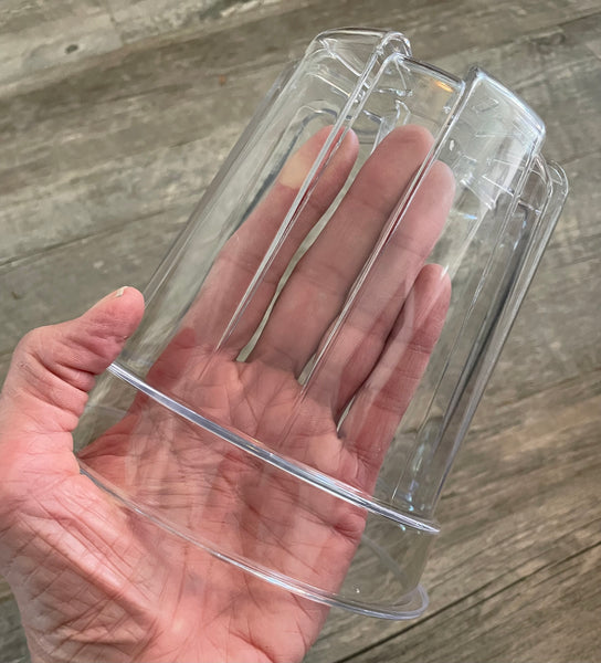 6.5” round high transparency pot with cone *NEW*