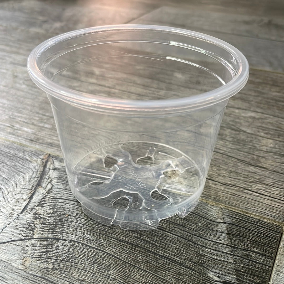 3.5" clear round economy pot *NEW*