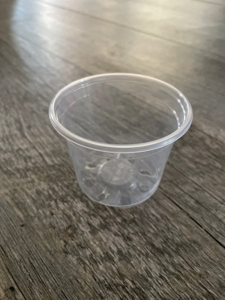 3” clear round economy pot *NEW*