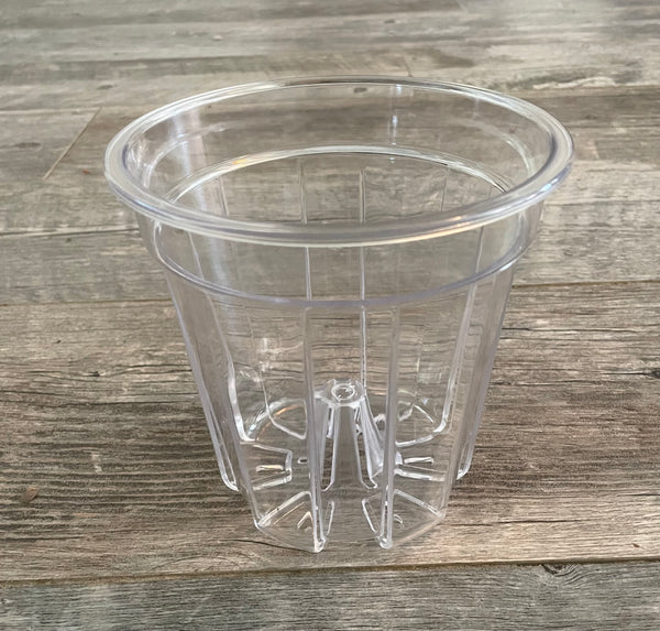 5.6” round high transparency pot with cone *NEW*