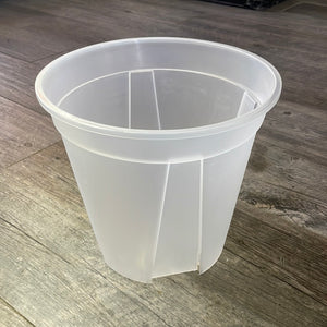 11.5" clear round orchid pot