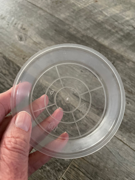 3” clear plastic pot saucer *NEW*