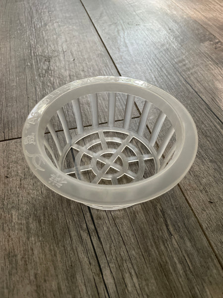 5.5" clear plastic orchid basket