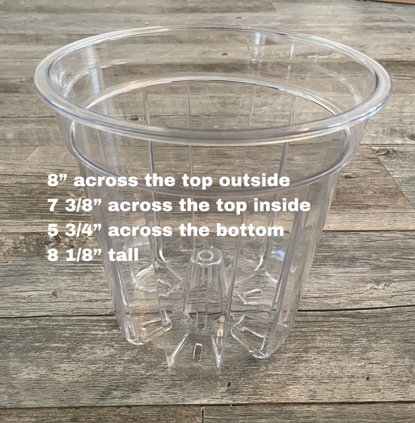 8” round high transparency pot with cone *NEW*