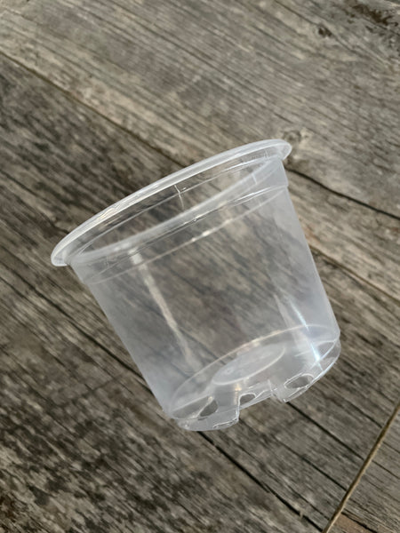 3” clear round economy pot *NEW*