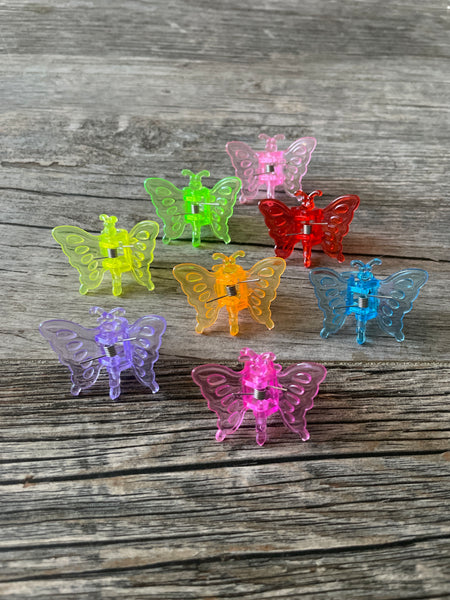 Butterfly plant clips- *NEW COLORS* - old style - 16 pack