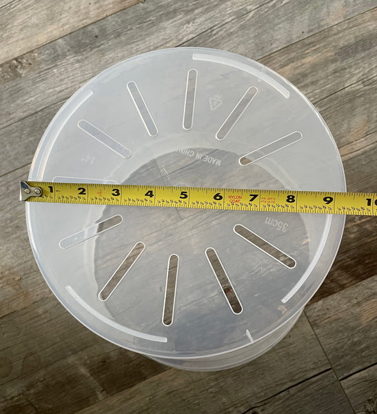 13.8" jumbo ultra clear round orchid pot *NEW*