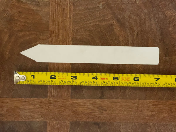 7" x 7/8" plant labels - white vinyl (10 pack) *NEW*