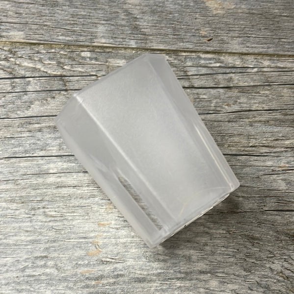 2" bevel sided tall square clear seedling pot