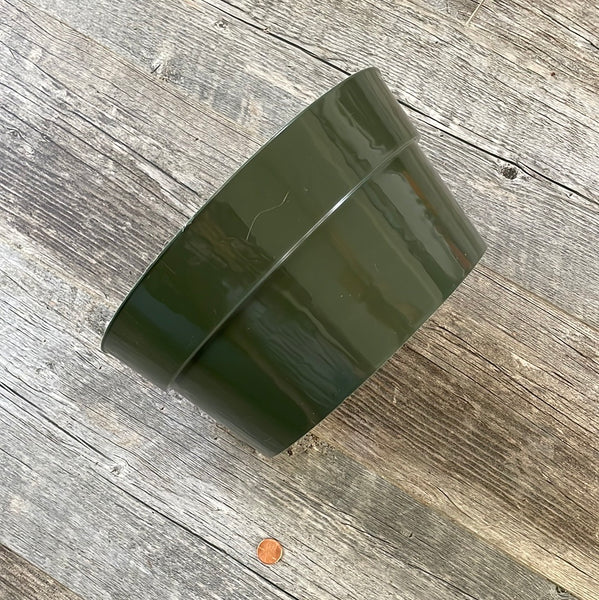 10 inch round green plastic bulb flower pot