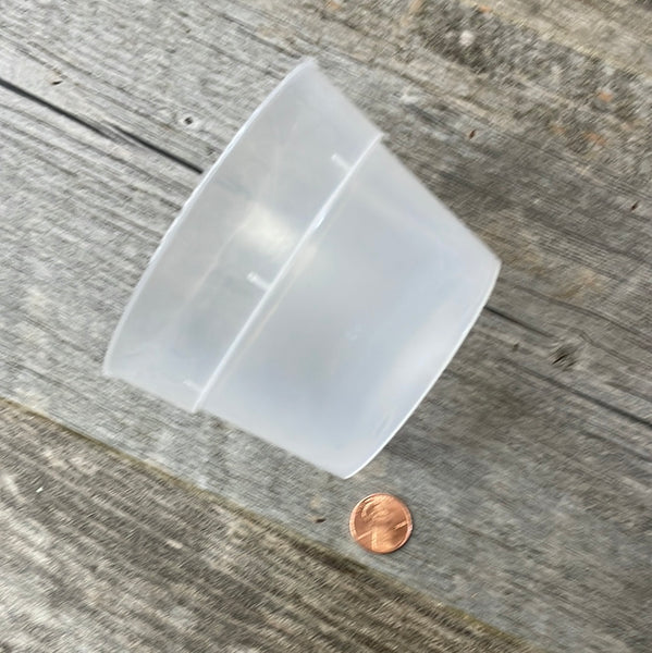 4 inch clear round plastic bulb flower pot