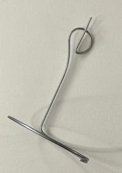 side view of a 6 inch metal ring stake used for holding up plants